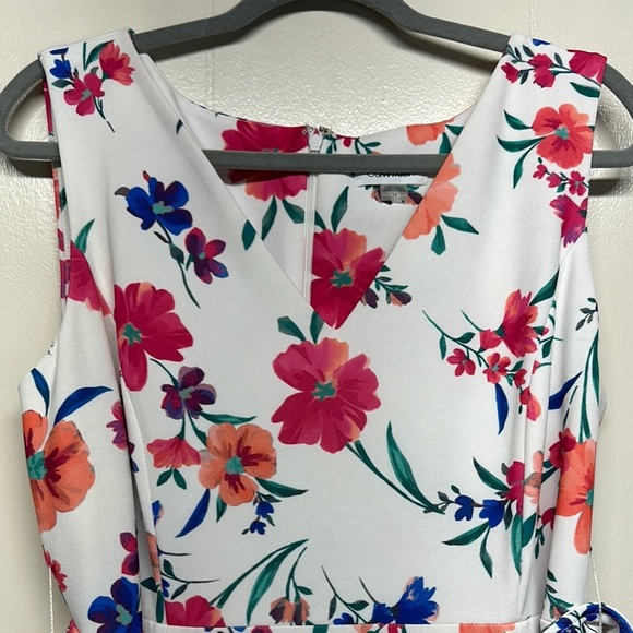 Calvin Klein Red and Pink Sleeveless Maxi Dress - Picture 3 of 15